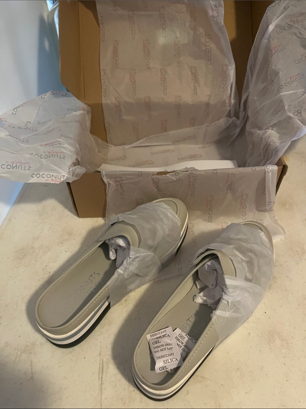 Coconuts by Matisse Mauren Mule Loafers. Light grey.  Multiple sizes available!